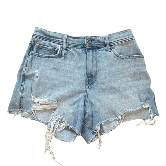 Hollister High-Rise Vintage Short 4” Inseam Sz 9 / 29 Distressed Jean Stretch - Picture 1 of 9